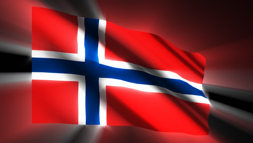 Norway shining waving flag - HD loop 