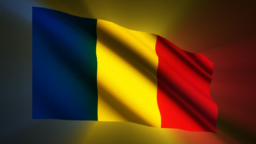 Romania shining waving flag - HD loop 
