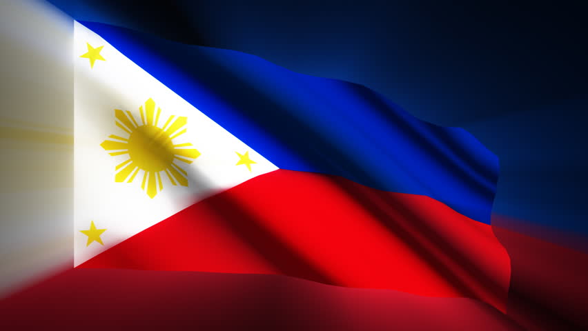 Philippines shining waving flag - HD loop 