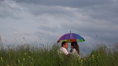 Couple In Love Sitting Spring 库存影片视频 100 免版税 Shutterstock