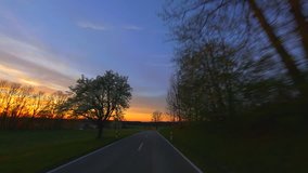 Driving Shot - Dusk - Sunset
Driving a beautiful road with top mounted camera - Series of clips, one after the other cuttable