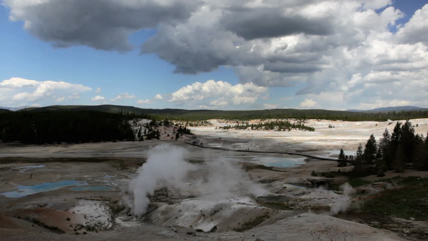 In Norris Geyser Basin area, the Porcelain Basin, Yellowstone National Park