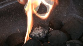 burning coal video