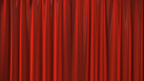 Opening red theater velvet curtains. The Alpha Channel is included. 