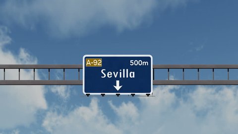 4K Passing under Sevilla Spain Highway Sign with Matte Photorealistic 3D Animation
4K 4096x2304 ultra high definition