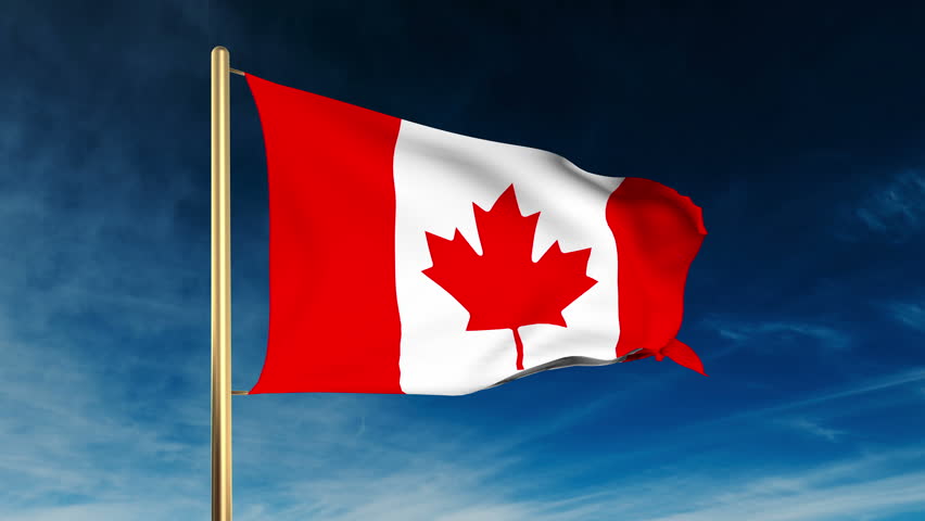 canada flag waving wind green screen Stock Footage Video (100% Royalty ...