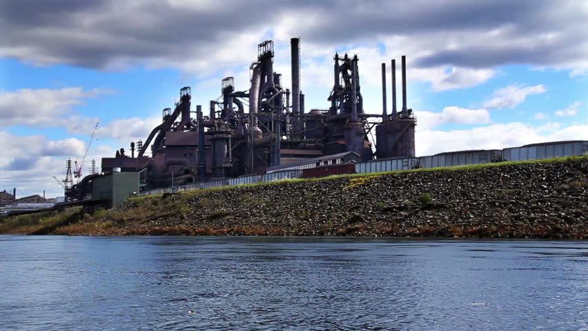 The Bethlehem Steel factory in Bethlehem, Pennsylvania.