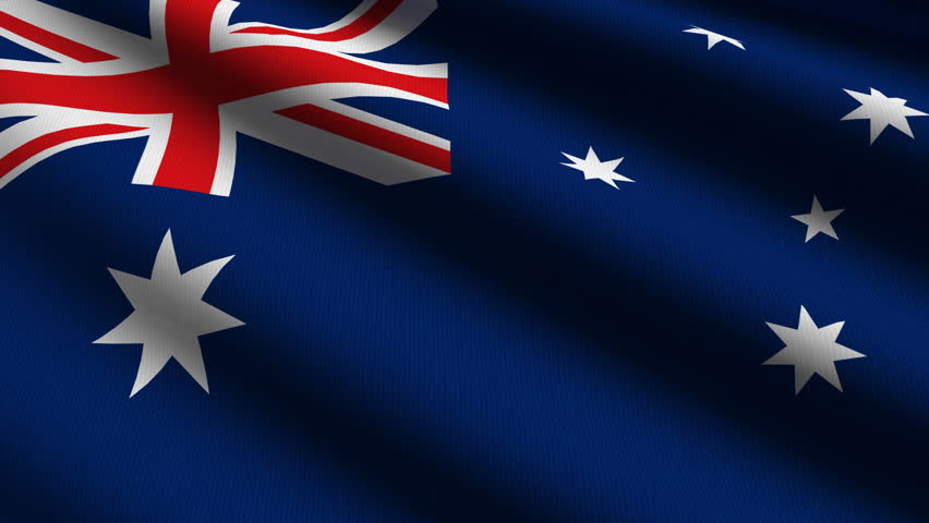 Australian Close up waving flag - HD loop 