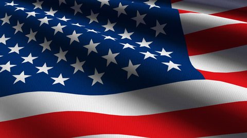 United States Close up waving flag - HD loop 
