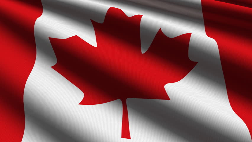 Canadian Close up waving flag - HD loop 