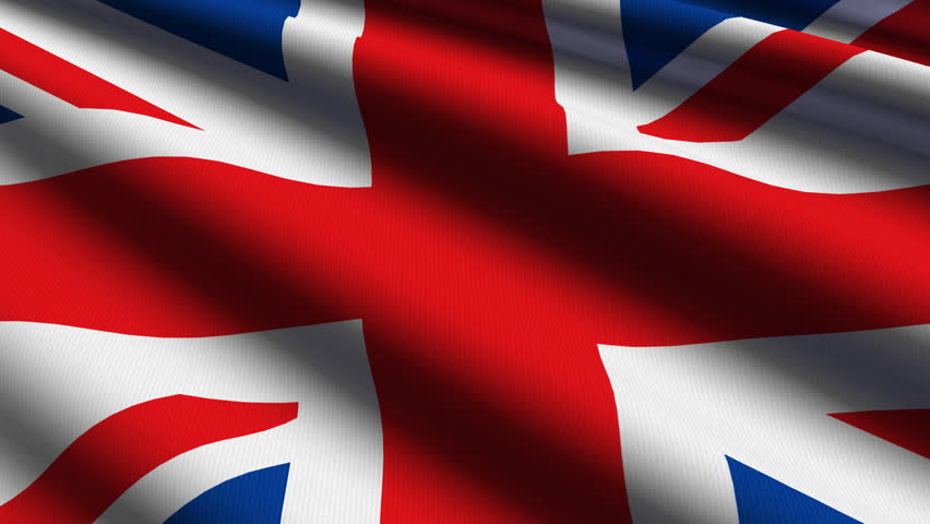 United Kingdom Close up waving flag - HD loop 