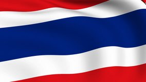 Flying Flag of THAILAND LOOPED 