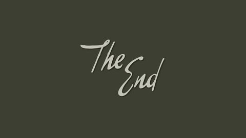 Animation of a retro vintage old fashioned end title as seen in 1920s silent movies.