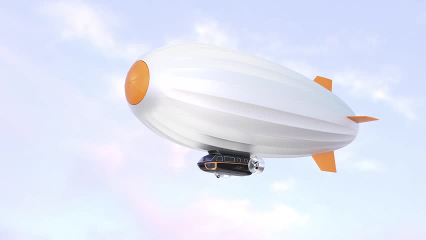 Airships floating in the sky
