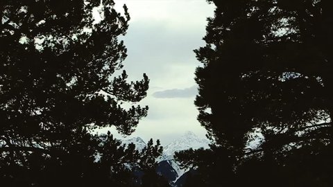 Time lapse high mountain landscape
