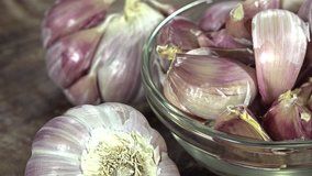 Fresh Garlic (not seamless loopable) as 4K UHD footage