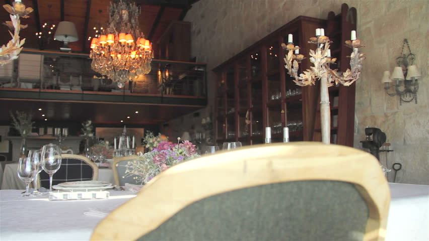 Breakfast on a vintage room, with old table and decoration epoch