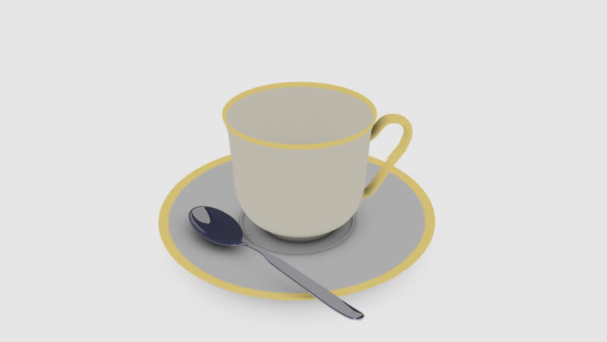 Animation of a Coffee Cup Stock Footage Video (100% Royalty-free