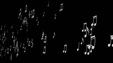 Animated Flying White Music Notes On Stock Footage Video (100% Royalty ...