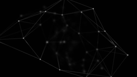 Digital animation of Connecting lines on black background