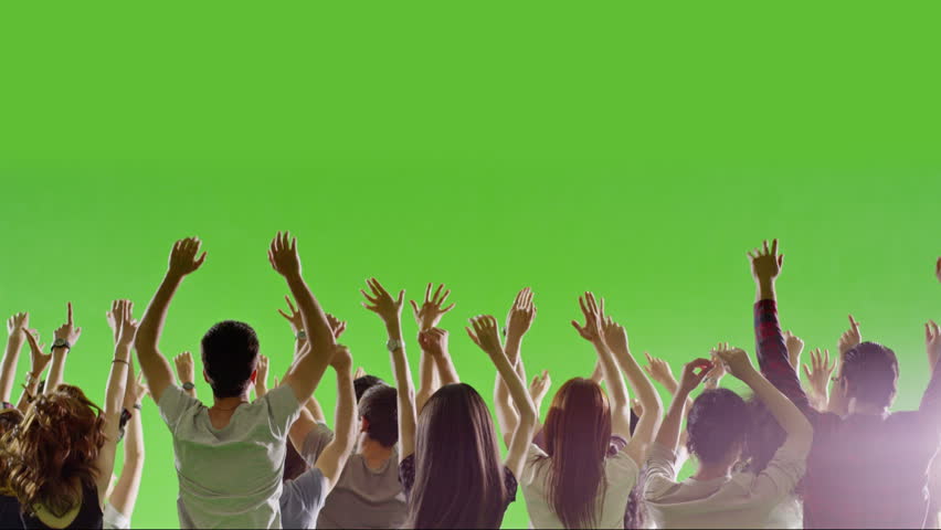 Crowd of Fans Dancing On Stock Footage Video (100% Royalty-free