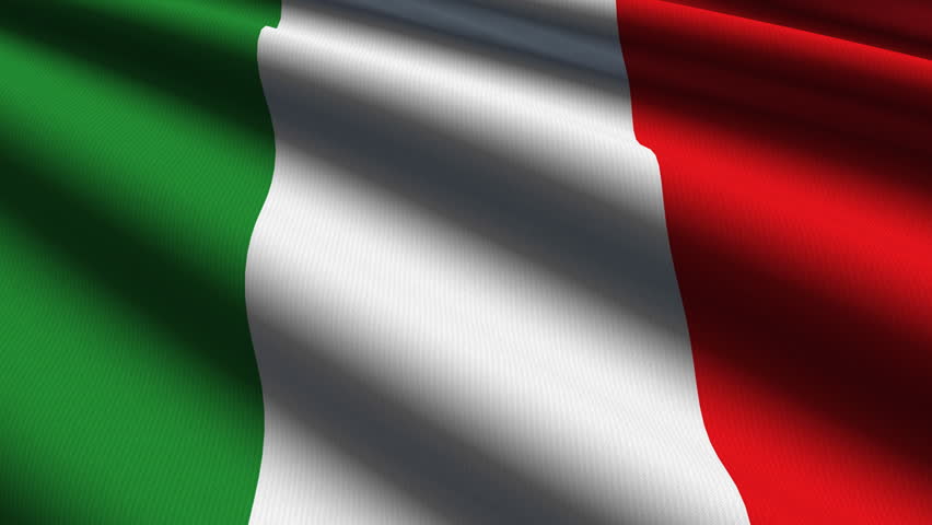 Italian Close up waving flag - HD loop 
