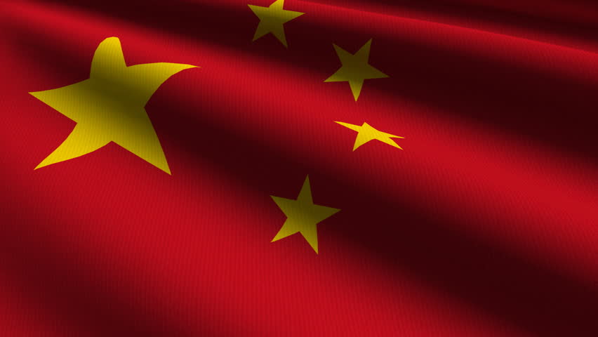 Chinese Close up waving flag - HD loop 