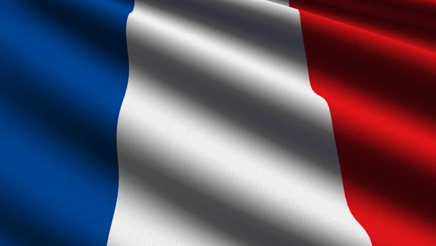 French Close up waving flag - HD loop 