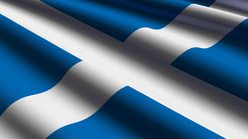 Scotland Close up waving flag - HD loop 