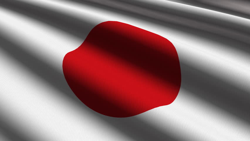 Japanese Close up waving flag - HD loop 