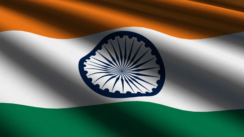Indian Close up waving flag - HD loop 