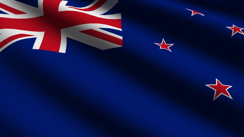 New Zealand Close up waving flag - HD loop 