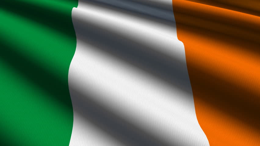 Irish Close up waving flag - HD loop 