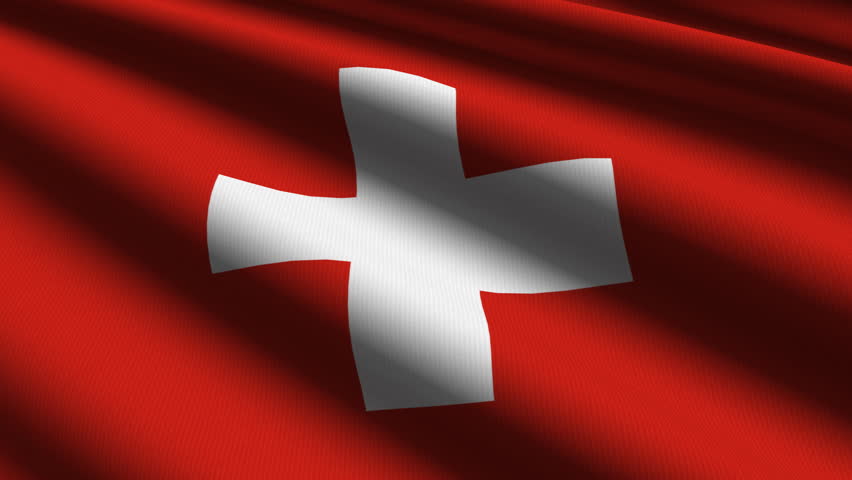 Swiss Close up waving flag - HD loop 