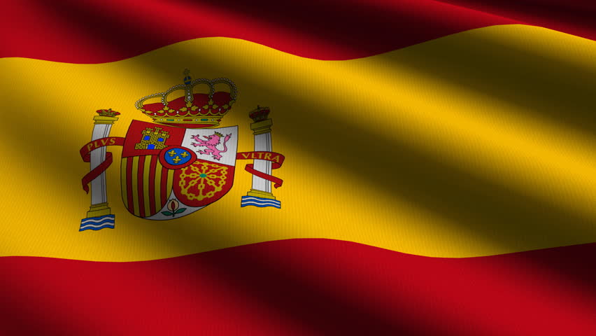 Spanish Close up waving flag - HD loop 
