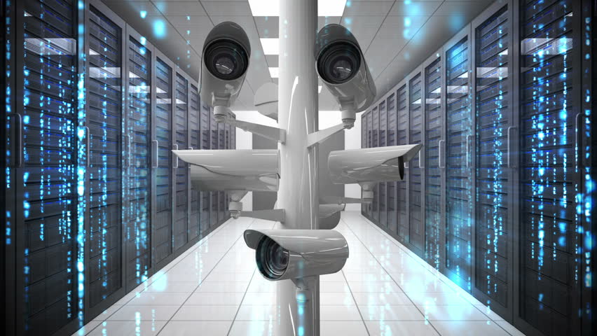 Digital animation of CCTV cameras in data center | Shutterstock HD Video #9151718