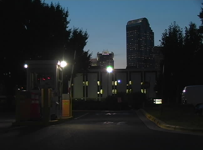 A Parking Lot with a Toll Booth in Charlotte NC