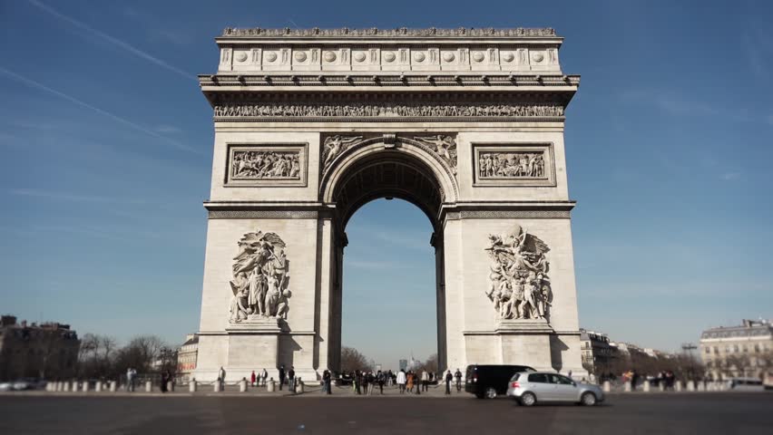 Arc De Triomphe Monument Place Stock Footage Video 100 Royalty Free Shutterstock