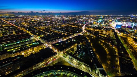 Den Haag - The Hague timelapse night tim, Stock Video