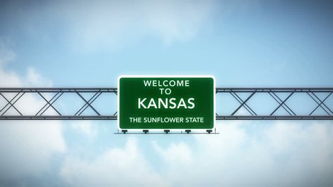 4K Passing under Welcome to Kansas State USA Interstate Highway Sign with Matte Photo Realistic 3D Animation
4K 4096x2304 ultra high definition