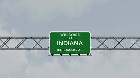 4K Passing under Welcome to Indiana State Border USA Interstate Highway Sign at Night with Matte Photorealistic 3D Animation
4K 4096x2304 ultra high definition