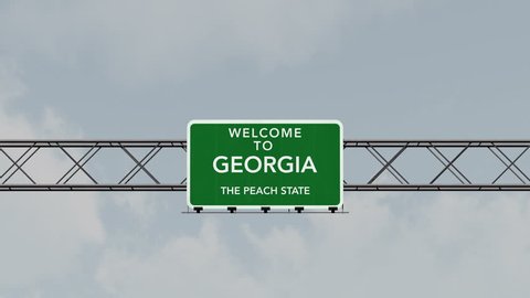 4K Passing under Welcome to Georgia State USA Interstate Highway Sign with Matte Photo Realistic 3D Animation
4K 4096x2304 ultra high definition