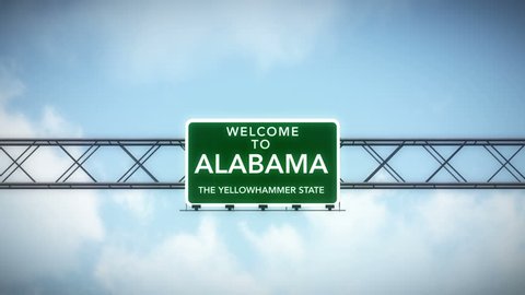 4K Passing under Welcome to Alabama State USA Interstate Highway Sign with Matte Photo Realistic 3D Animation
4K 4096x2304 ultra high definition
