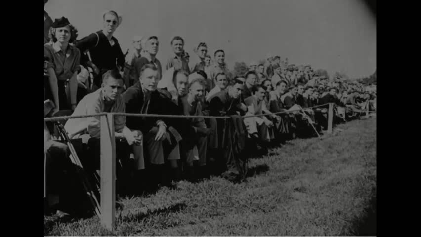 CIRCA 1940s - War veterans in Georgia learn how to golf in 1945.