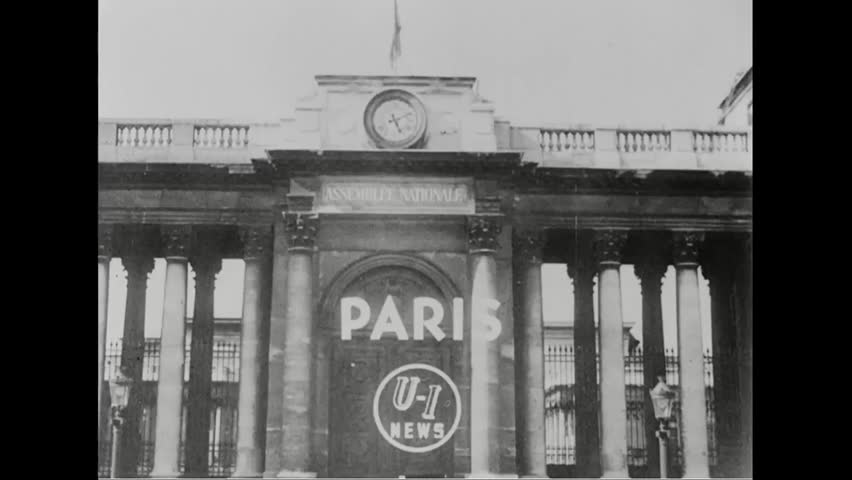 CIRCA 1940s - Parisians protest in 1947.