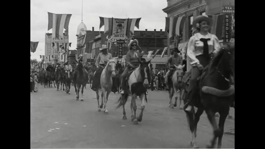 CIRCA 1930s - The annual miners parade in Baker, Oregon in 1939.