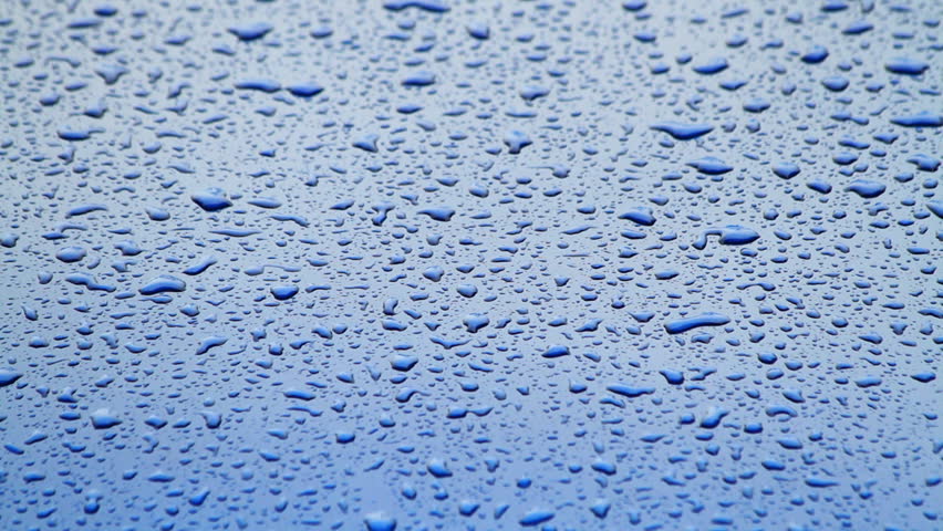 raindrops on a blue
