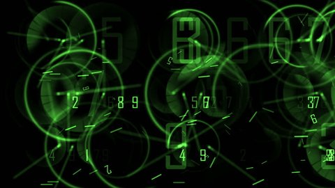4k Circle round digit time clocks & digital wheels background,trade finance channel,stopwatch pointer space,contests games competition tunnel,mystery focus backdrop. 0490_4k