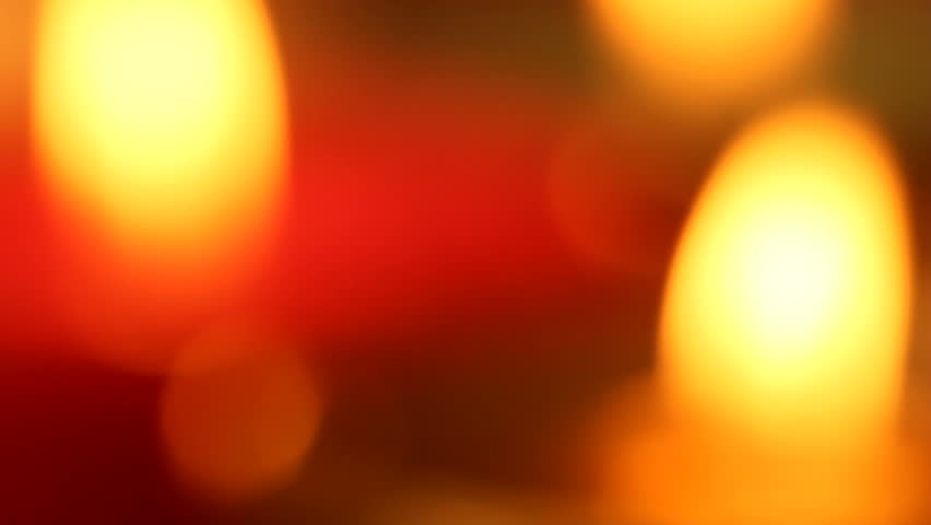 Out of focus candle flames