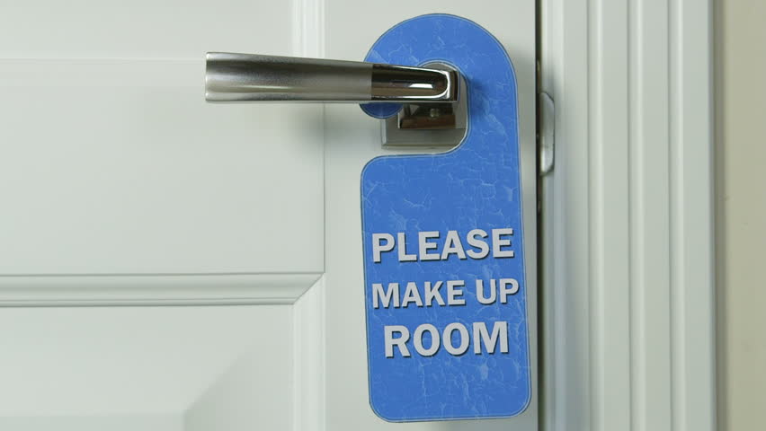 Please make room. Please make up the room. please make up the room logo.